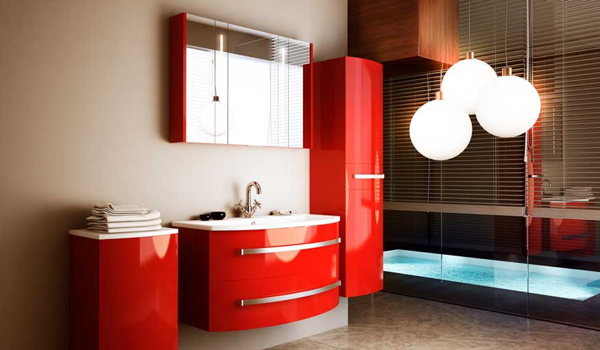 шкафы с зеркалом в ванную