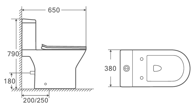 Saniteco KW-76004 габаритные размеры