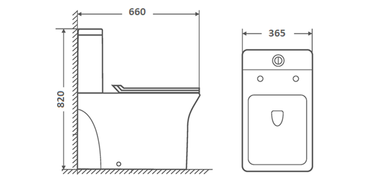 Saniteco KW79041 напольный унитаз размеры.