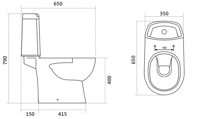 Santek Остин унитаз размеры