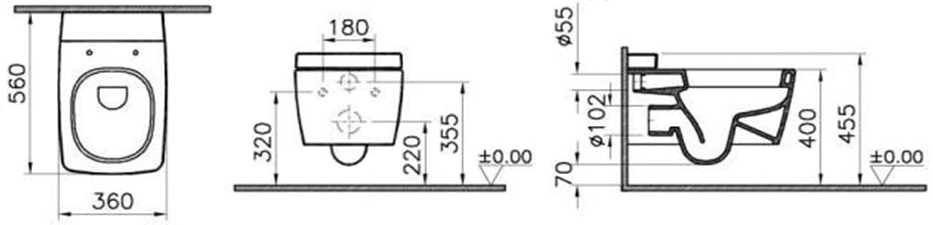 Vitra Metropole Rim-ex  7672B003-1686 размеры