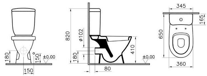Vitra Norm Blum с сиденьем термопласт размер