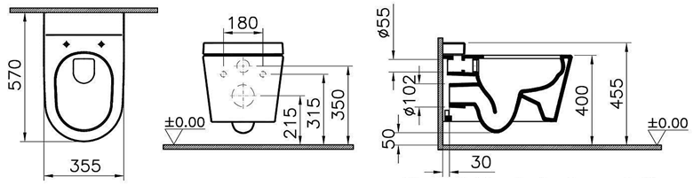 Vitra безободковый Nest размеры